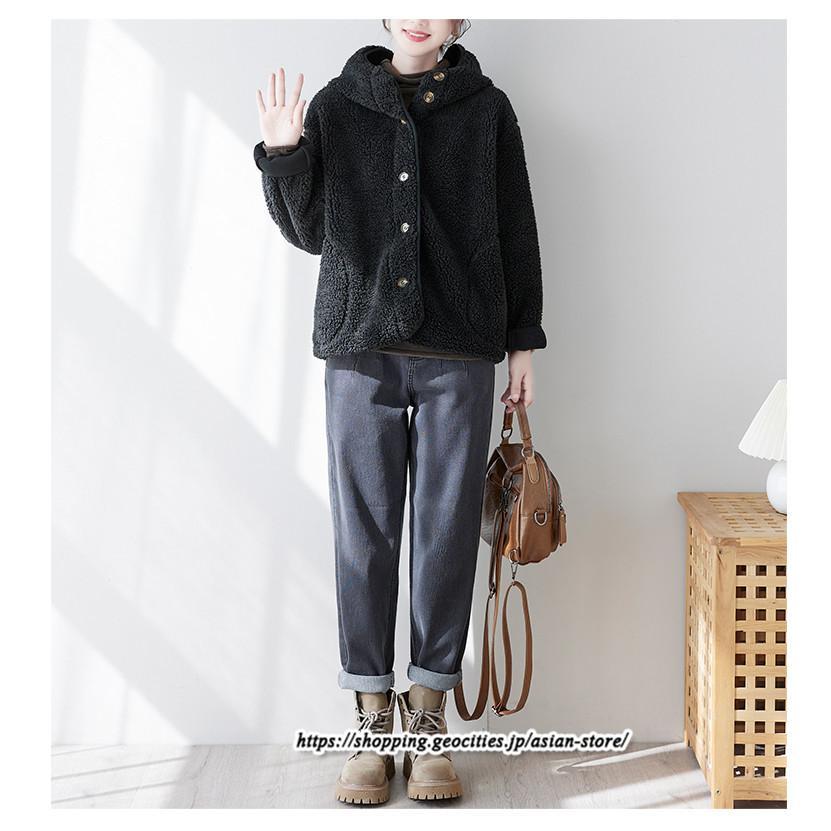 コート・ジャケット | ボアジャケット レディース 秋冬 アウター コート ジャケット ボア 暖かい ふわふわ 厚手 フード付き 長袖 可愛い 送料無料 トップス 無地 大人 30代 20代