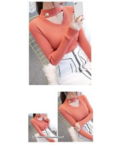 ニット・セーター | カットソー ニット レディース リブニット 長袖 秋冬 春 トップス スリム ストレッチ インナー 無地 長袖ニット プルオーバー 通学通勤 長袖カットソー 着痩せ