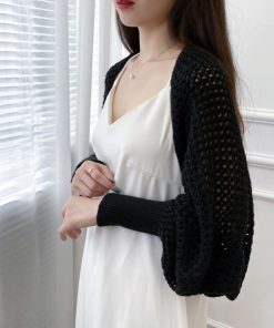透かし編みトップス | ニットカーディガン レディース ショール