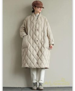 ダウンジャケット コート | キルティングコート ロングコート レディース アウター 防寒 ダウン 中綿 秋 冬アウター 長袖 冬服 キルティングジャケット 大きめ ゆったり 立てネック