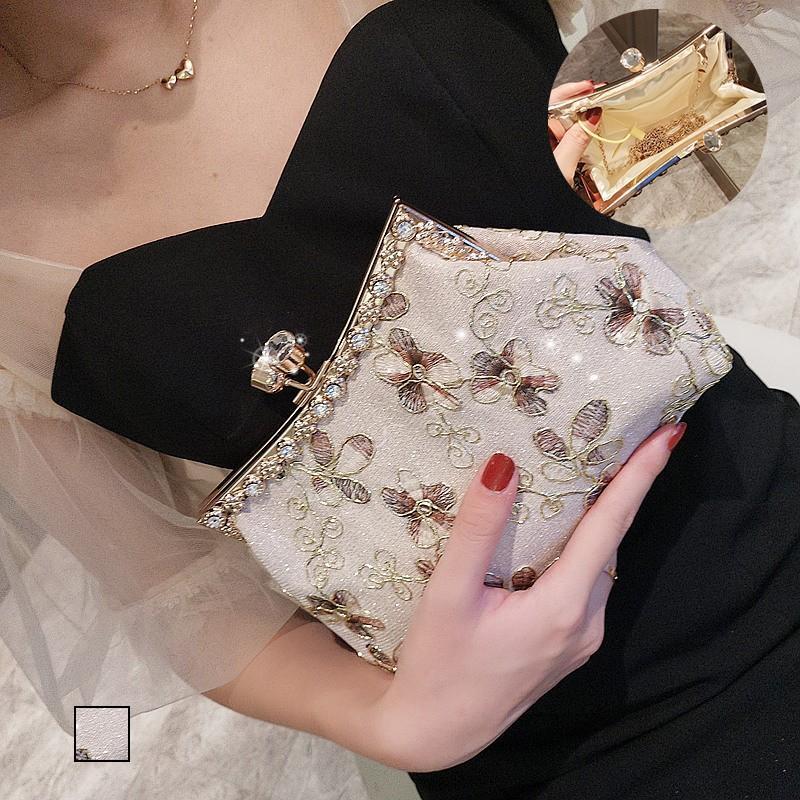 さいふ バッグ | クラッチバッグ 3WAY 花柄 がま口バッグ レディース かばん ショルダー フォーマル パーティー 謝恩会 ミニバッグ 結婚式 女性用 ハンドバッグ 203040代