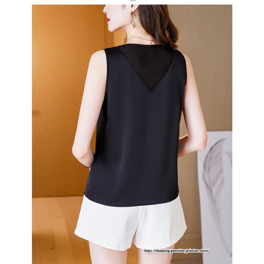 キャミソール タンクトップ | タンクトップ レディース 秋 秋服 レイヤード インナー ノースリーブ Vネック しわにくい ベーシック 重ね着 とろっと滑らかな肌触りの落ち感素材