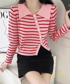 ｔシャツ・カットソー | カットソー レディース トップス Tシャツ 長袖 秋 春 インナー 秋 秋服 ロングスリーブ 綿混 ニットソー ボーダー 長袖tシャツ 長袖カットソー 秋コーデ