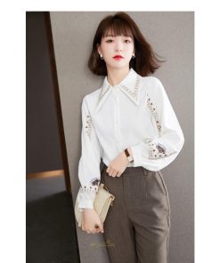 シャツ・ブラウス | ブラウス レディース シャツ トップス 白 長袖シャツ オフィス カジュアル おしゃれ シフォン 通勤 通学 オシャレ 上品 秋服 ナチュラル 可愛い キレイめ
