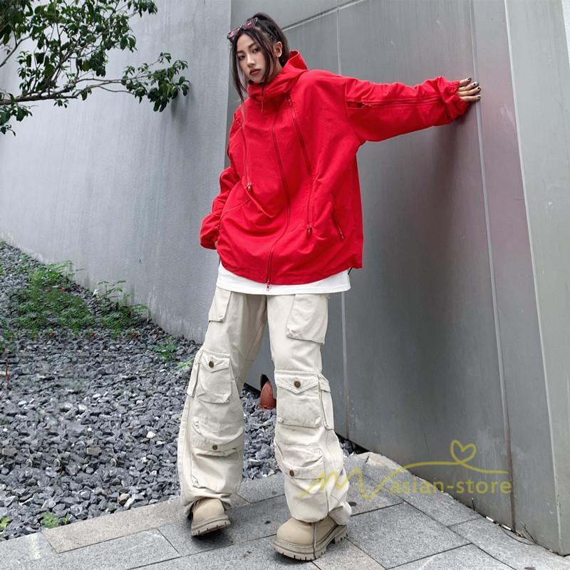 コート・ジャケット | マウンテンパーカー レディース アウター パーカー ジャケット メンズ 男女兼用 ブルゾン カジュアル 大きいサイズ Oversize 羽織り 防風 無地 ゆったり