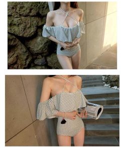 ビキニ | セクシー リゾート フリル 水着レディース 谷間 水着 ワンピース 水着 オールインワン