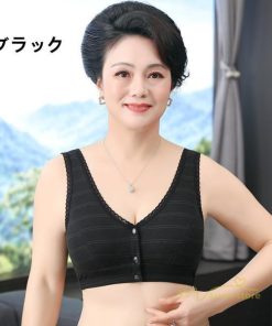 トップス | ブラジャー 前開き フロントボタン ノンワイヤー ノンワイヤーブ ナイトブラ ソフトブラ レディース インナー 無地 肌着 ギフト 下着 着脱簡単 母親 婦人