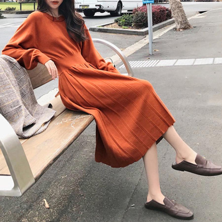 ワンピース | ニットプリーツワンピースレディースニット