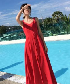 マキシ | ロングワンピース 2020春夏 キャミワンピ レディース マキシ丈ワンピ リゾートワンピース 背中見せ 海旅行 フレアワンピース セクシー XL 無地 L S M