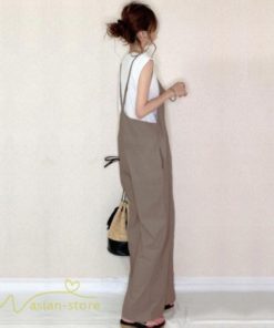 オーバーオール サロペット | オールインワン レディース サロペット シンプル つなぎ きれいめ パンツ 20代 30代 無地 可愛い ロングパンツ 上品 かわいい 5色展開 フリーサイズ シンプル