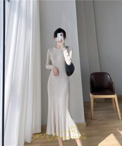 ニットワンピース | レディース 冬 きれいめ ニットフレア ロング おしゃれ マーメイド 秋冬 送料無料 おしゃれ 20代30代40代50代 デート 通勤 可愛い