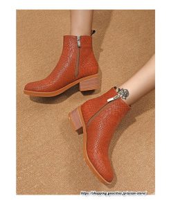 ショートブーツ | 大きいサイズ26.5cm レディース 上品 ブーツ 秋冬 春 チャンキーヒール 太ヒール 黒ブーツ シンプル ミドルヒール 大人 サイドファスナー