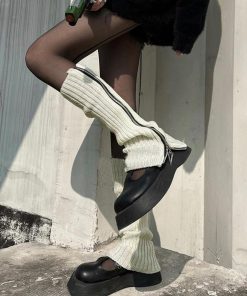 その他小物 | ニットレッグウォーマー ジップつき韓国風