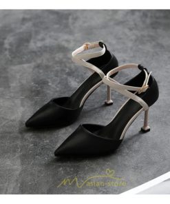 パンプス | ハイヒール ポインテッドトゥ ヒール5cm7cm8.5cm パーティー フォーマル ストラップ ピンヒール 結婚式 パーティ ベージュ 黒 ブラック 緑 グリーン