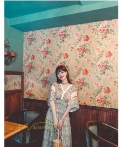 マキシ | ワンピース レディース 40代 春秋 キレイめ マキシ丈ワンピース ロング丈 Aラインワンピース ゆったり エスニック風 上品 上品 着痩せ オシャレ レトロ風 2021作