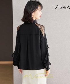 シャツ・ブラウス | ブラウス シャツ レディース 40代 春夏 オシャレブラウス レース 肩出しブラウス ドルマンスリーブ ブラウス トップス 通勤 体型カバー フォーマル 上品 黒
