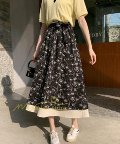 スカート | フレアロングレデイース リネンウエストゴム 綿麻混 マキシマキシ リゾート 体型カバー 上品 重ね着風