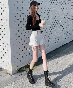 ショートパンツ | ゆったり Aライン デニム デニムパンツ ショートデニム ショーパン 短パン ショート丈 膝上 カジュアル 通勤通学 上品 20代30代40代 お出かけ