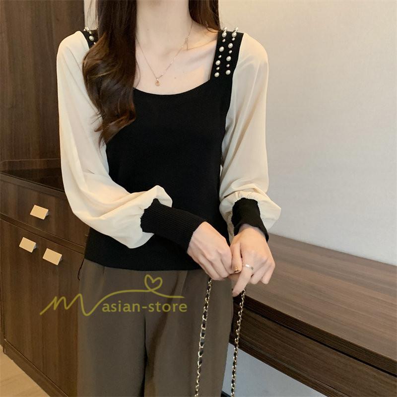 tシャツ・カットソー | カットソー トップス レディース ロンT Tシャツ 春 長袖 おしゃれ シフォンシャツ エレガント 20代30代40代 カジュアル お出かけ 着回し 通勤通学 ファッション