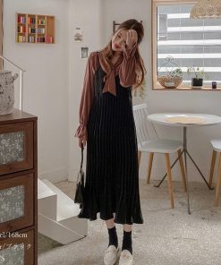 ロングスカート | ロングワンピース シンプル 無地 重ね着 フェミニン フレアキャミワンピ 着やせ レディース キャミソールワンピース プリーツ