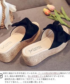 パンプス | 厚底サンダル ウエッジソール ヒールサンダル 痛くない リボンサンダル 歩きやすい レディース リゾートサンダル サマー