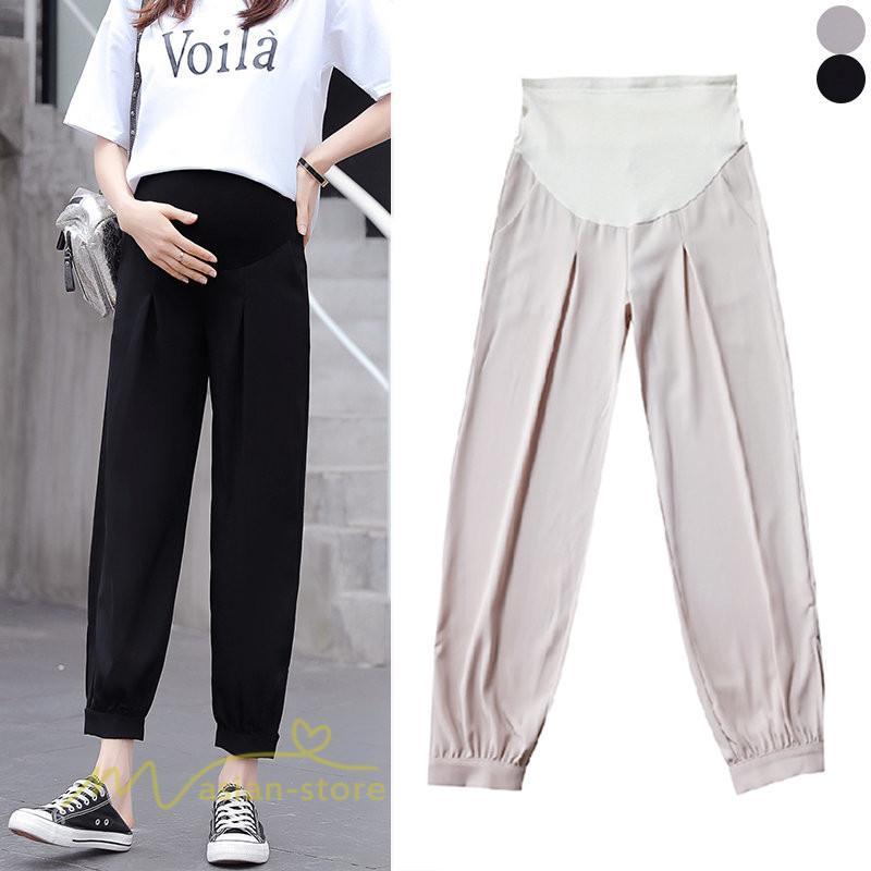 パンツ レギンス | マタニティパンツ レディース 妊婦服 テーパードパンツ 着痩せ 無地 マタニティウェア カジュアル 大きいサイズ 薄手 ウエスト調整 夏 マタニティ パンツ 春