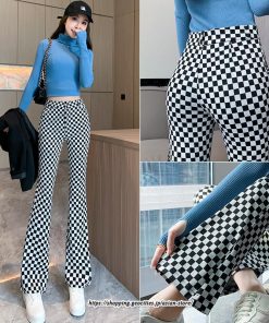 チノ・テーパード・ジョガー・スキニーパン | パンツ レディース フレアパンツ チェック柄 トレンド カジュアル ハイウエスト スキニーパンツ トレンド かわいい 楽ちん お出かけ 送料無料 デート おしゃれ