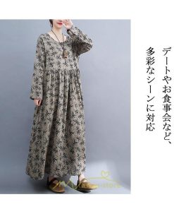 マキシ | ロングワンピース 大きいサイズ レディース  緑 灰色 細見え 着痩せ 美シルエット セクシー 女子力 トレンド 女子 大人 体型カバー 海外セレブ ぽっちゃり 花柄