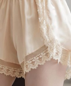 ショートパンツ | レース切り替え 部屋着 透け防止 ペチコート レディース ペチパンツ ナイトウエア セクシー 見せパン インナーパンツ 涼しい