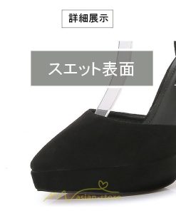 パンプス | ハイヒール レディース 靴 美脚 大きいサイズ スエード表面 パーティ 履きやすい 歩きやすい 痛くない アウトドア ストラップ付き おしゃれ 動きやすい