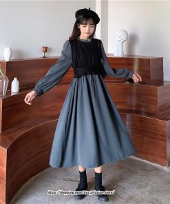 マキシ | ワンピース レディース おしゃれ ロングワンピ 40代 50代 膝丈ワンピース 秋服 大人可愛い 韓国風 着痩せ 通勤