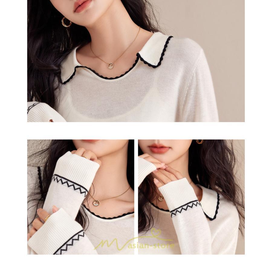 ニット・セーター | ニット レディース トップス 長袖 セーター プルオーバー シンプル 着痩せ 20代30代40代50代 お出かけ オシャレ 日常着 可愛い 部屋着 カジュアル