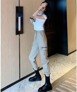 その他 | カーゴパンツ レディース ロングパンツ テーパード シルエット ボトムス 長ズボン ヒップホップ 流行 格好いい ストリート 大きいサイズ ゆったり デザイン