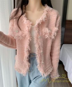 カーディガン | 2022秋冬ニットショート丈 アウター レディース ニットニット セーター 長袖 羽織り フロントボタン トップス 通学通勤 20代40代