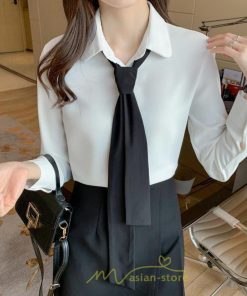 シャツ・ブラウス | シャツ ブラウス 秋冬 レディース 蝶結び きれいめ フォーマル 春 長袖 オフィス 通勤 OL シフォン リクルート エレガント お仕事 オシャレ 就活 面接 上品