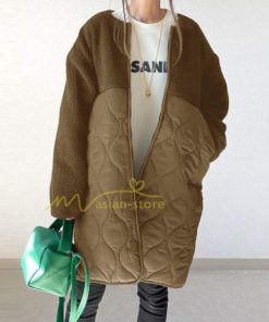 ダウンジャケット コート | キルティングコート 中綿 レディース コート 中綿コート 冬 キルティング 無地 ジャケット 防寒コート カーディガン ドッキング 秋 アウター ブラック トレンド