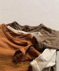 衣装 服 | 子供服 キッズ 無地 長袖Ｔシャツ コットン Tシャツ 男の子 女の子 韓国こども服 ベビー服 春 男女兼用 ナチュラル 冬 カジュアル 秋