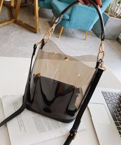 ショルダーバッグ | トートバッグ 斜めがけバッグ 2点セット ポーチ付き レディース クリアバッグ おしゃれ ビニールバッグ 大容量