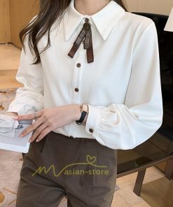 シャツ・ブラウス | スカーフタイシャツ トップス シャツ シャツ ブラウス レディース カジュアル フェミニン 春 秋 冬 きれいめ カジュアル 着痩せ 上品 エレガント 夏物 通勤通学