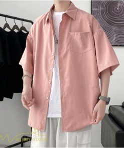 シャツ | 半袖 着痩せ 日常 おしゃれ カジュアル 韓国風 無地 新作 2021 夏コーデ ライトアウター ポケット 通勤通学 トップス ワイドゆったり 人気 上品