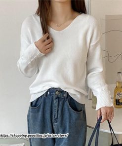 ニット・セーター | カットソー ニット レディース リブニット 長袖 秋冬 春 トップス スリム ストレッチ インナー 無地 長袖カットソー 長袖ニット 通学通勤 プルオーバー 着痩せ