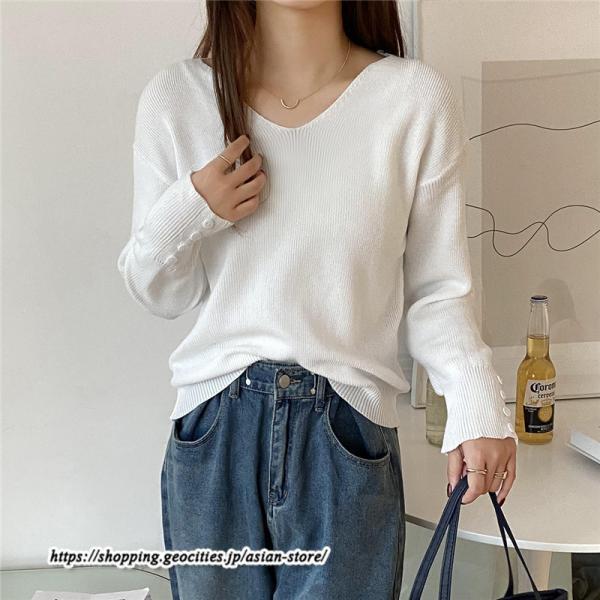 ニット・セーター | カットソー ニット レディース リブニット 長袖 秋冬 春 トップス スリム ストレッチ インナー 無地 長袖カットソー 長袖ニット 通学通勤 プルオーバー 着痩せ