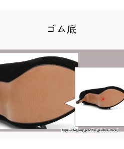 パンプス | 22.5cm-28cmハイヒール厚底ラウンドトゥ ストラップ スエード調 レディースシューズ 大きいサイズ 大人 上品 パーティー コス