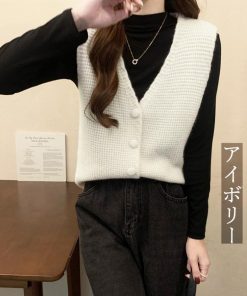 ニット・セーター | ニットベスト Vネック レディース ジレ