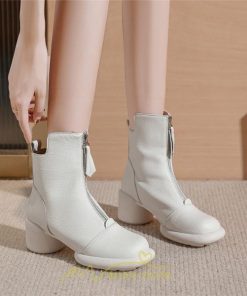 ショートブーツ | ブーツ レディース 厚底靴 疲れない 歩きやすい おしゃれ ファスナー 美脚 太ヒール カジュアル 通勤 高級感 個性的 通学 お出かけ 旅行