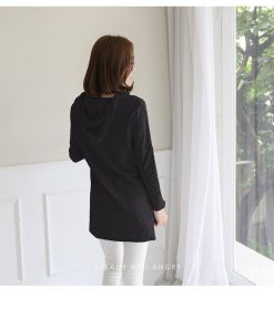 ｔシャツ・カットソー | Tシャツ レディース 長袖tシャツ ロンT カットソー プルオーバー ロングtシャツ ロンティー ルームウエア シンプル ゆったり 無地 フード付き 春秋