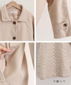トレンチコート | ステンカラーコートレディース中綿コート冬