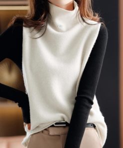 ニット・セーター | ニットベスト ハイネック ニットチョッキ