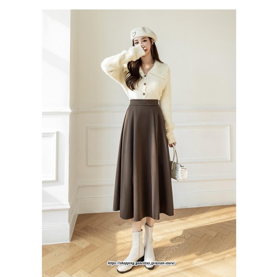 スカート | ロング秋 冬 レディース ボトムス ロング Aライン防寒 あったか 冬 暖か あたたか 秋冬 厚手 40代 30代 ラシャ 送料無料 50代