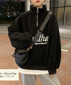 トップス | ボアトレーナー フロントジップ 韓国風